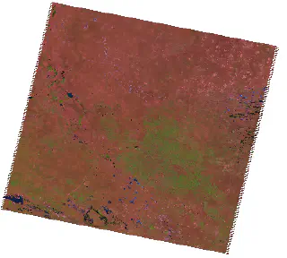 Landsat scene with applied NODATA value