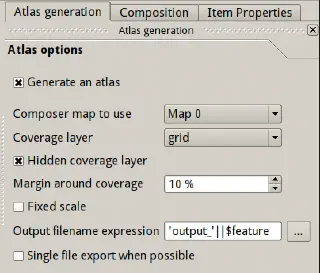 Atlas settings