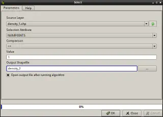 Select algorithm dialogue