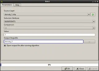 Select algorithm dialogue