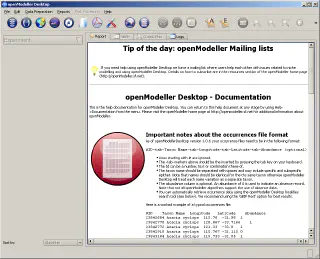 openModeller Desktop main window