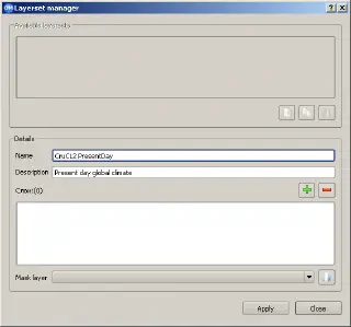 openModeller Layerset Manager