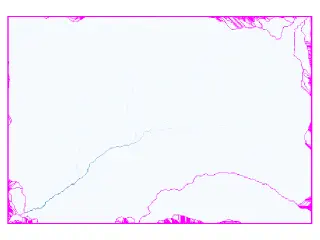 D8 contributing area raster (logarithmic scale)