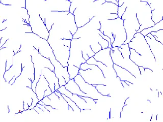 Initial (digitised) outlet location