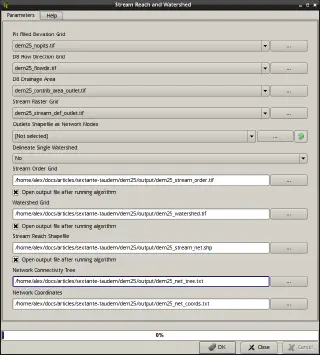 Stream Reach and Watershed algorithm