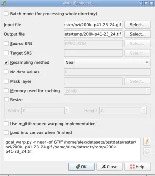 Converting OziExplorer raster with GdalTools