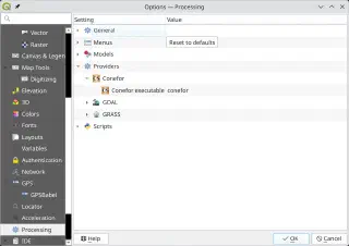 Conefor provider settings
