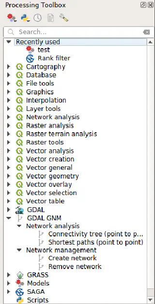 GDAL GNM algorithms in the Processing toolbox