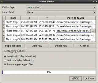 Geotag photos tool