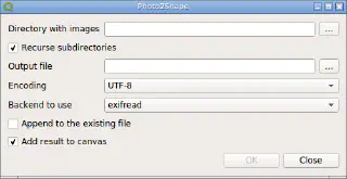 Photo2Shape plugin dialog