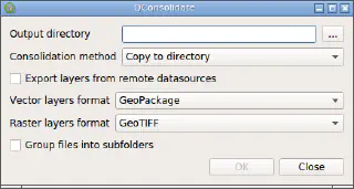 QConsolidate plugin dialog