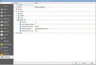 SAGA provider settings